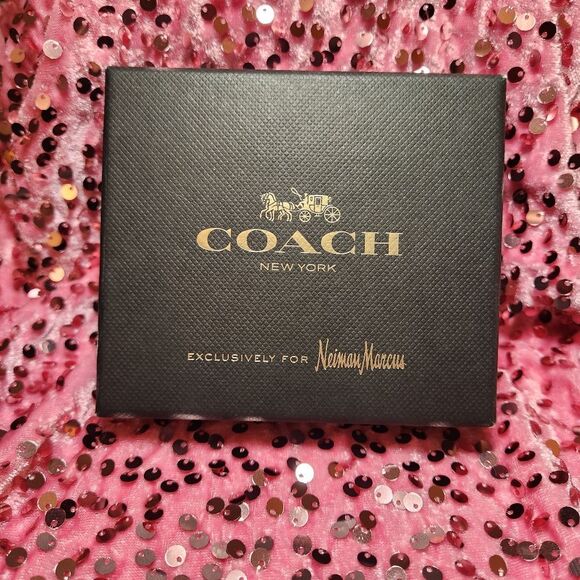 Rare Limited Edition Coach 1941 Metallic PInk Ribbon and Black Trifold Wallet - Picture 5 of 5